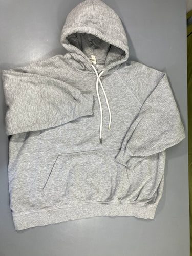 Sweat à capuche gris chiné légèrement bouloché Manque ferraille ponte cordon, moins cher chez Petit Kiwi