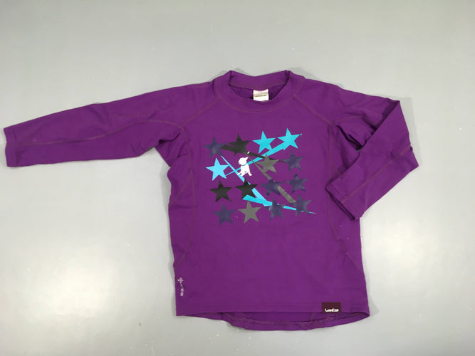 T-shirt m.l thermique mauve chien, Wed'ze, moins cher chez Petit Kiwi