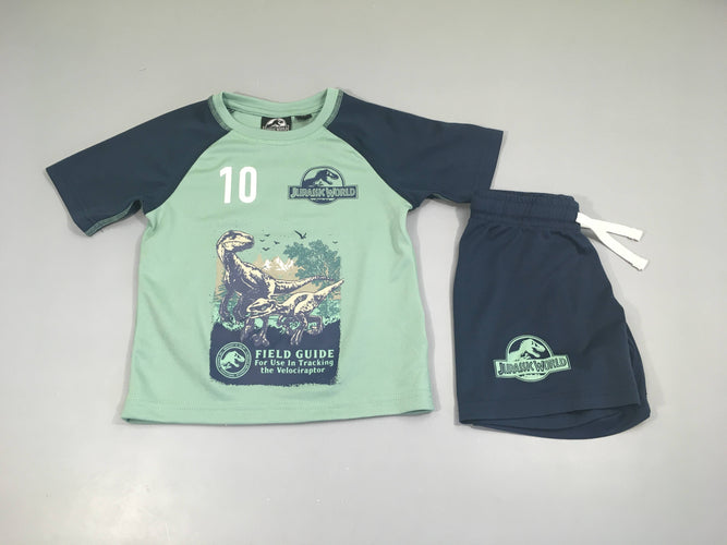 T-shirt m.c de sport vert/bleu Jurassic World, moins cher chez Petit Kiwi