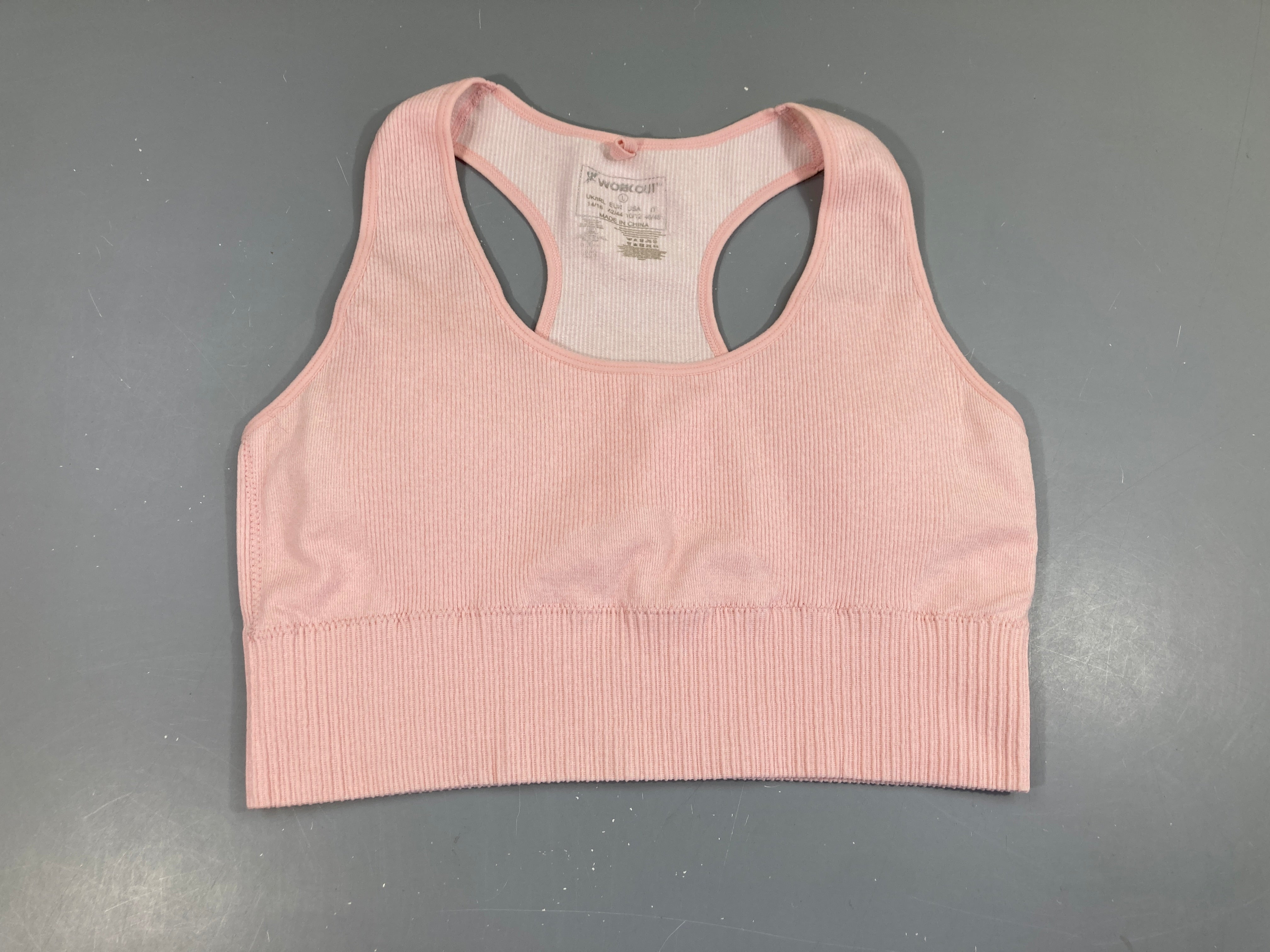 Brassière de sport rose pâle 42-44