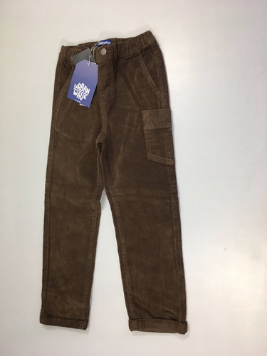 NEUF pantalon cargo velours côtelé brun, moins cher chez Petit Kiwi