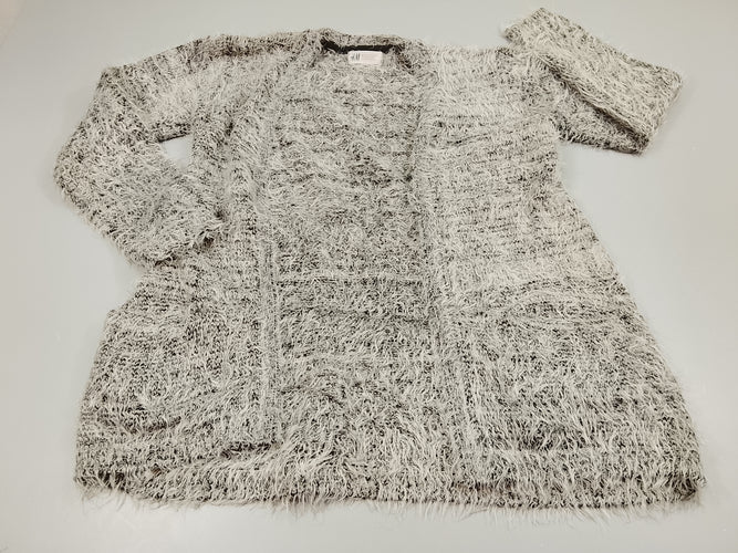 Gilet peluche blanc, gris, moins cher chez Petit Kiwi