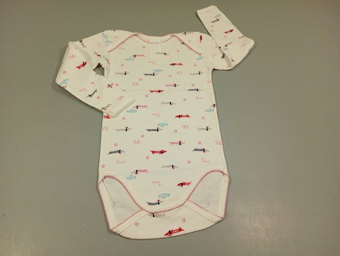 Body m.l blanc , chiens "belle, douce,...", moins cher chez Petit Kiwi