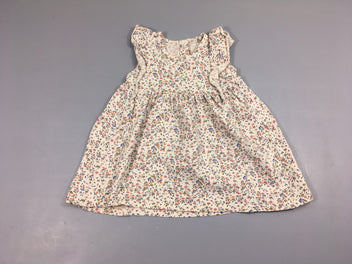 Robe m.c molleton blanc fleurs, The New