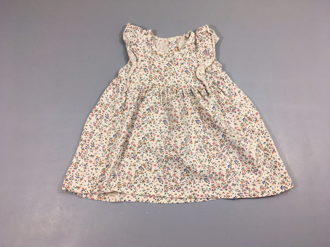 Robe m.c molleton blanc fleurs, The New, moins cher chez Petit Kiwi