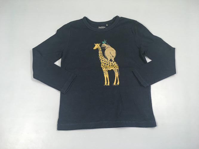 T-shirt m.l bleu marine girafe, moins cher chez Petit Kiwi