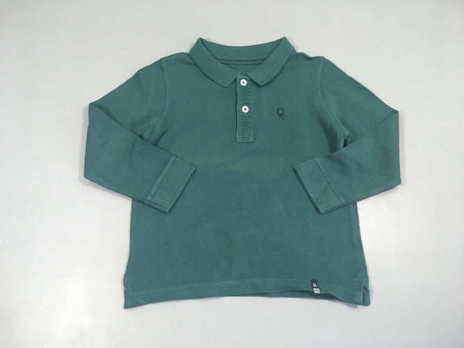 Polo ml vert foncé OK, moins cher chez Petit Kiwi