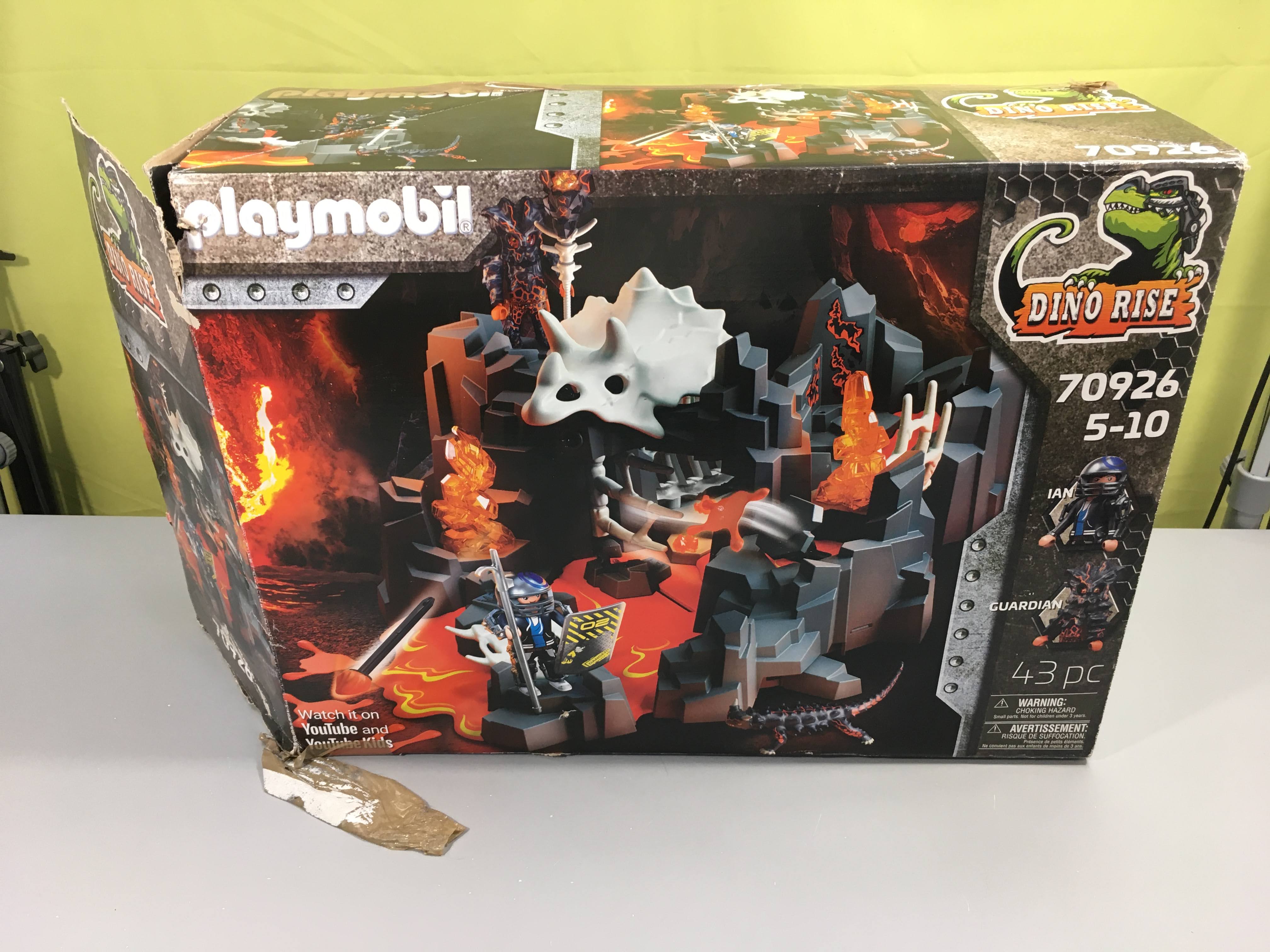 Playmobil 70926 dino rise Gardien de la Mine de Lave, 5-10a, manque 1 personnage