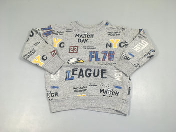 Sweat gris moucheté Match day