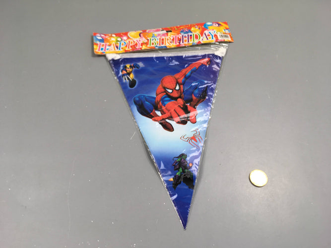 Fanions plastique Spiderman, moins cher chez Petit Kiwi