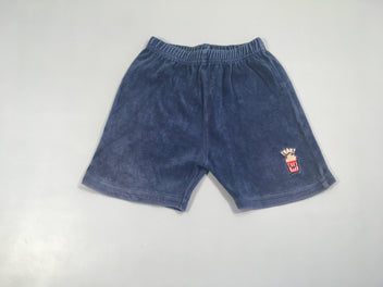 Short éponge bleu foncé pop corn