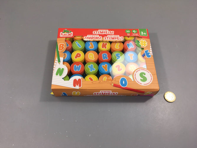 Tampons alphabet, 3+, moins cher chez Petit Kiwi