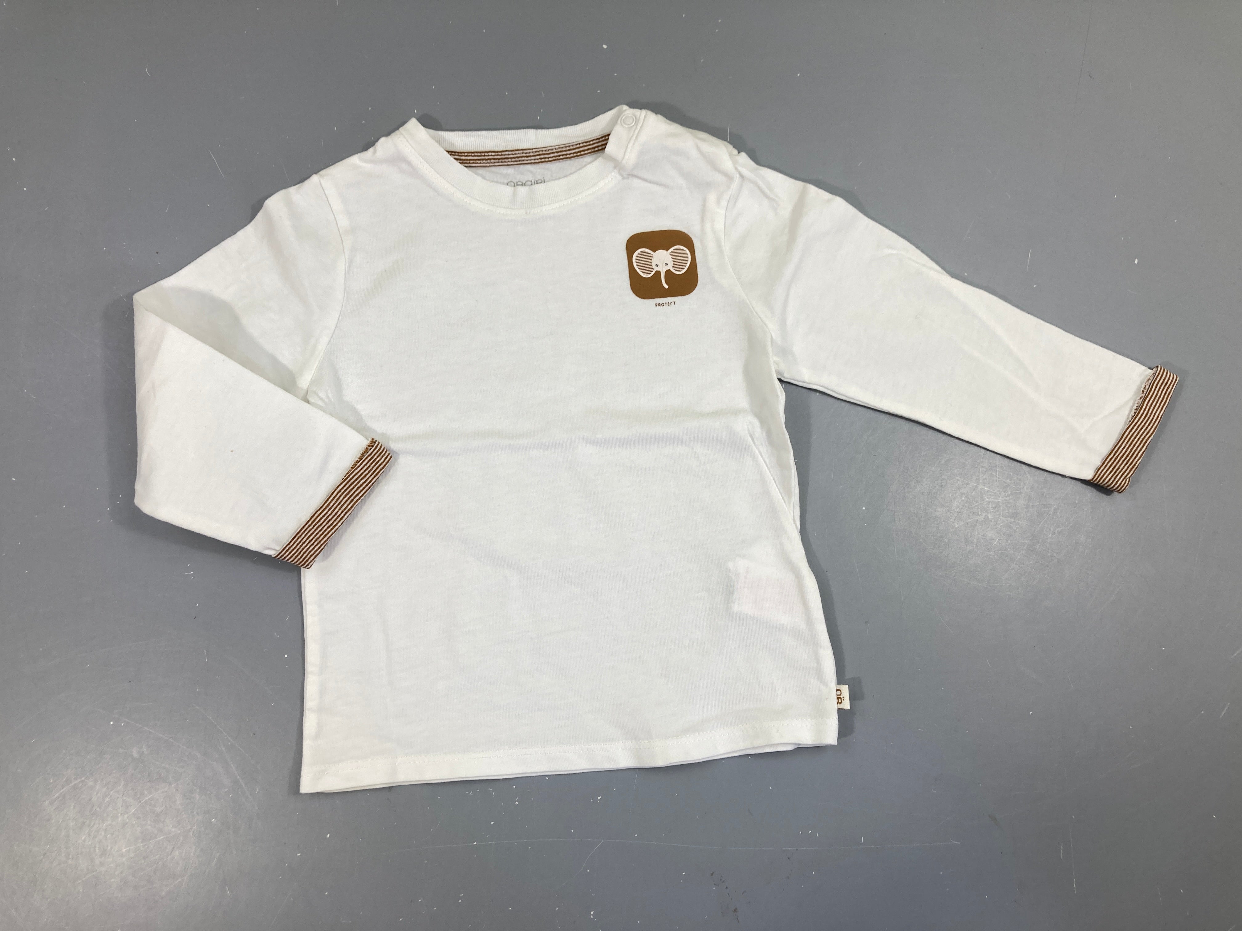 T-shirt m.l blanc éléphant