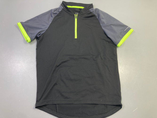 T-shirt m.c noir vélo, inscription dos 8 LEOPOLD, moins cher chez Petit Kiwi