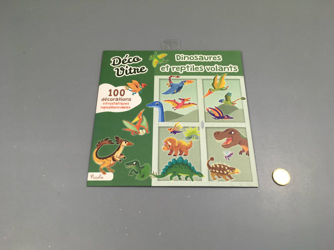 NEUF Déco vitre dinosaures et et reptiles volants, moins cher chez Petit Kiwi