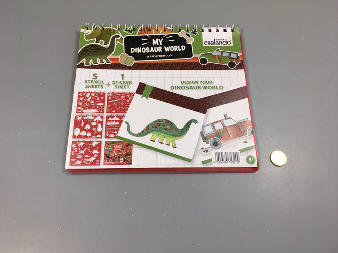 My dinosaur world carnet de dessin, moins cher chez Petit Kiwi