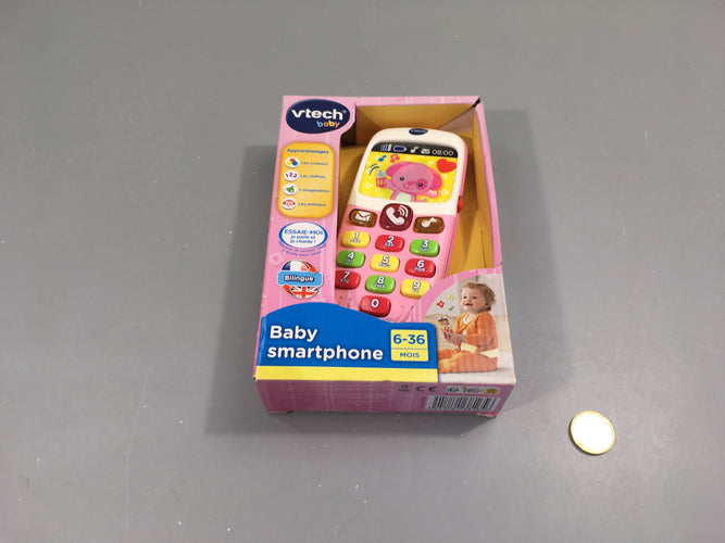 Baby s.martphone rose, 6-36m FR/ANG, moins cher chez Petit Kiwi
