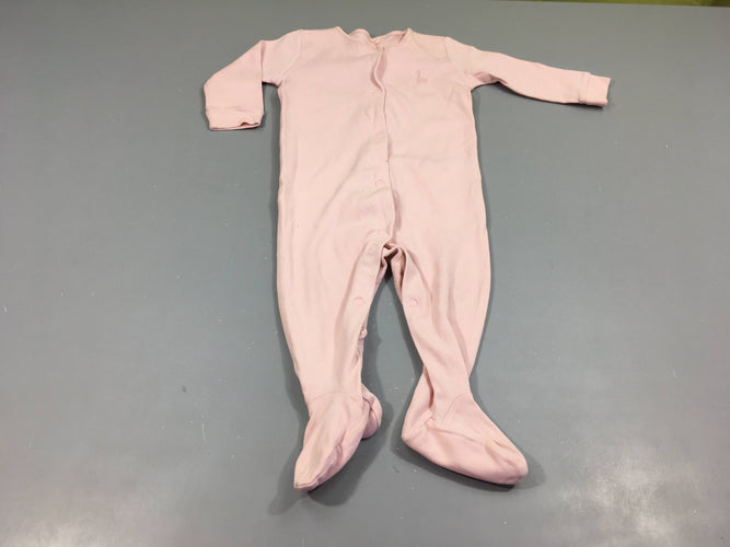 Pyjama jersey rose clair, petite girafe, moins cher chez Petit Kiwi