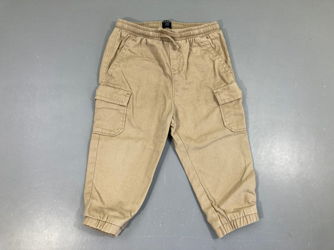 Pantalon cargo taille et chevilles élastiques, moins cher chez Petit Kiwi