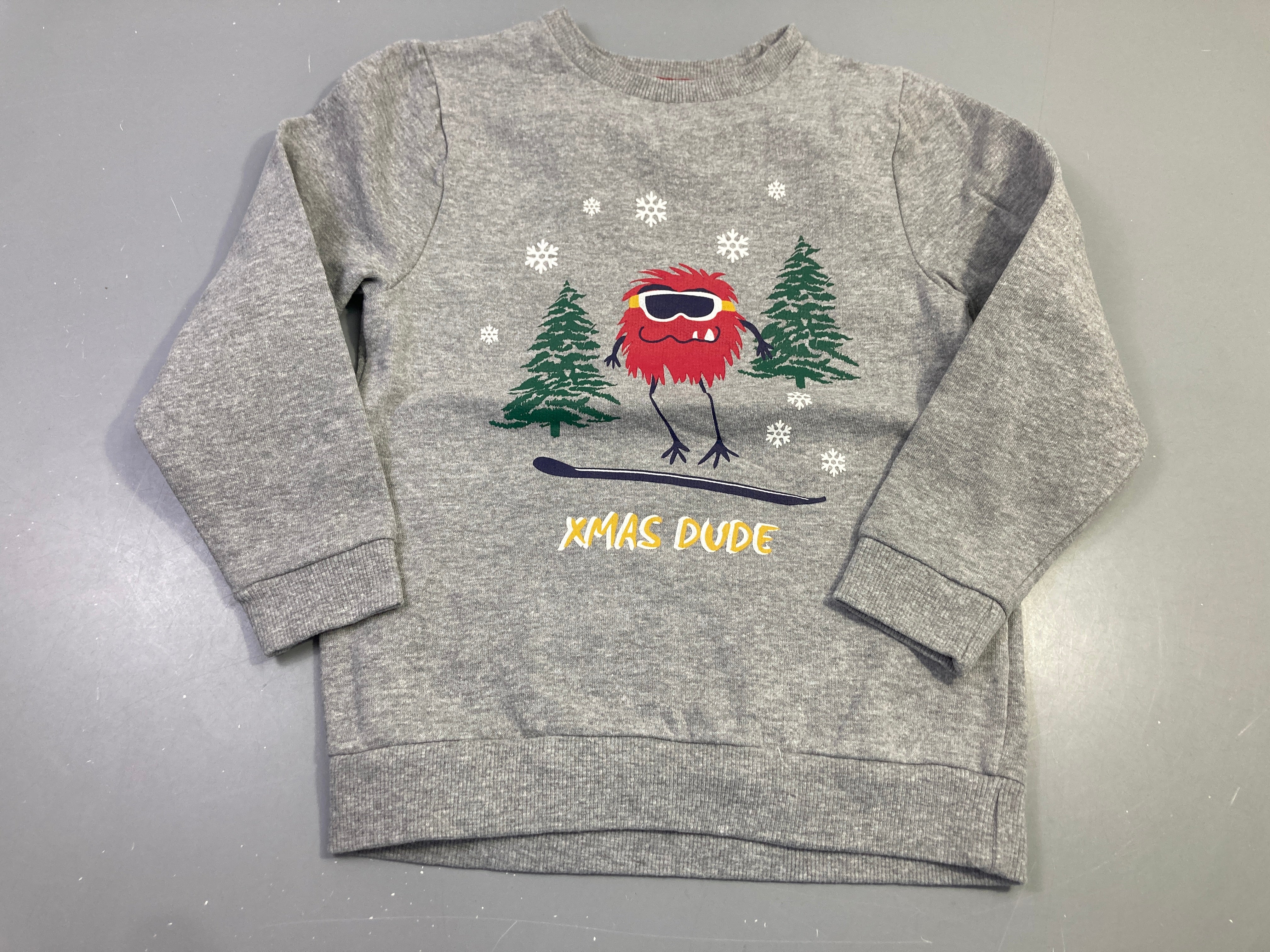 Sweat de Noël gris clair , xmas dude