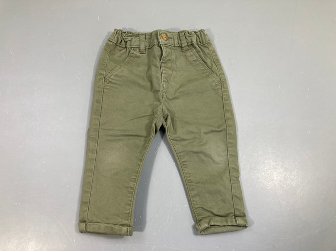 Pantalon chino kaki revers, moins cher chez Petit Kiwi