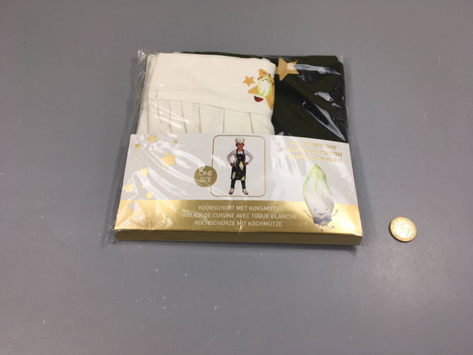 NEUF tablier de cuisine avec toque gaston le chicon, moins cher chez Petit Kiwi