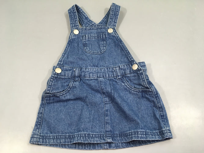 Robe denim à bretelles, moins cher chez Petit Kiwi
