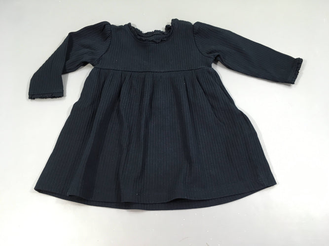 Robe m.l bleu marine côtelé, moins cher chez Petit Kiwi