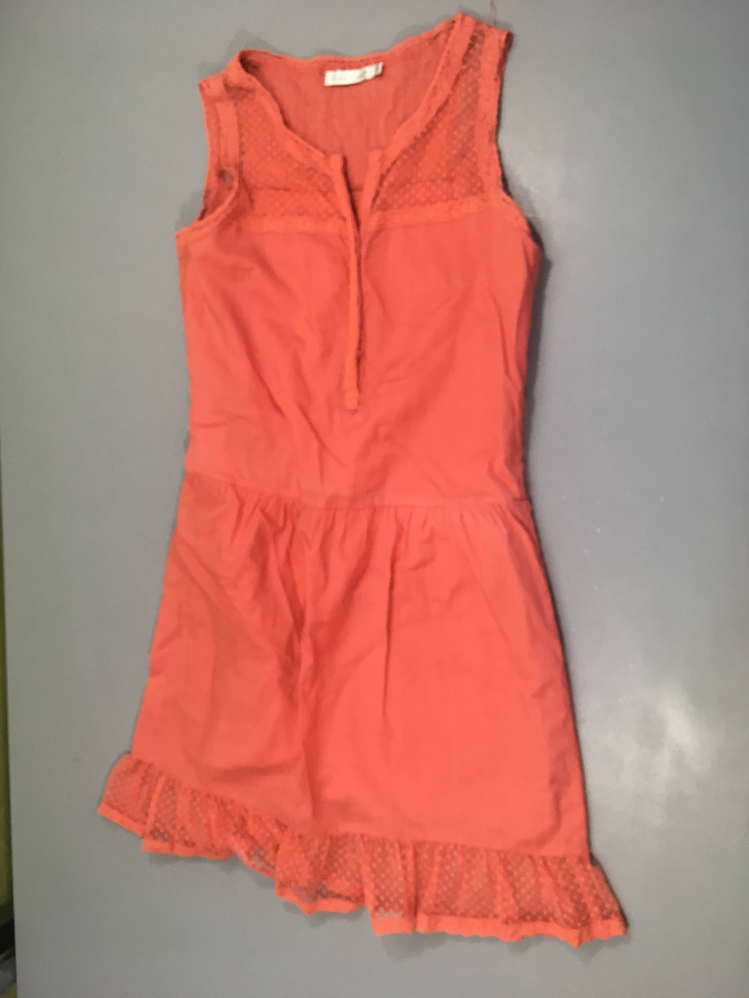 Robe s.m rose orangée voile