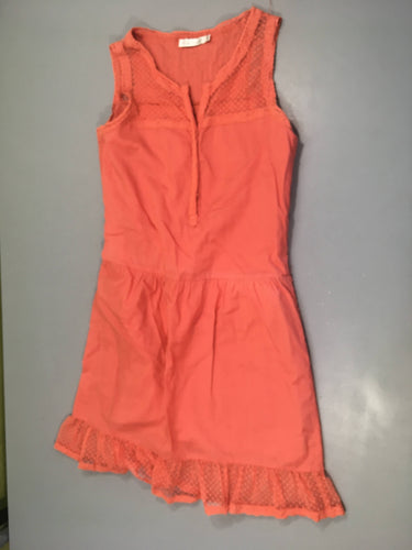 Robe s.m rose orangée voile, moins cher chez Petit Kiwi