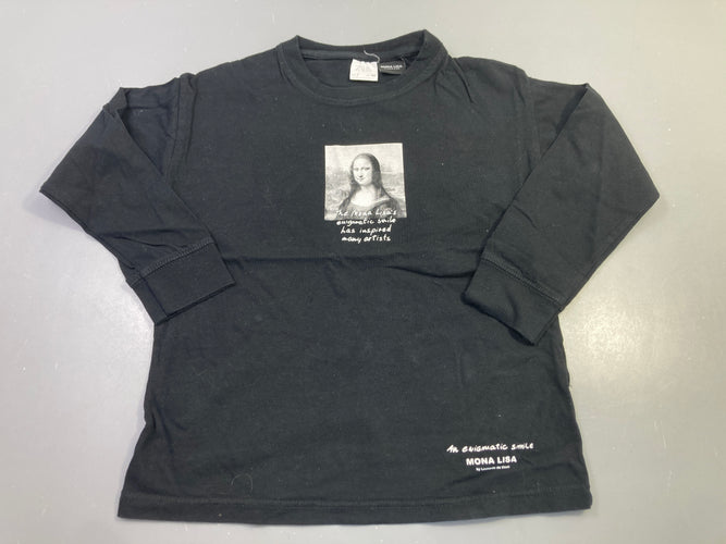 T-shirt m.l noir, mona Lisa, moins cher chez Petit Kiwi
