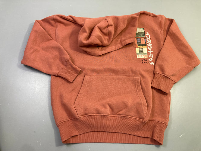 Sweat à capuche vieux rose instant match, légèrement bouloché, moins cher chez Petit Kiwi