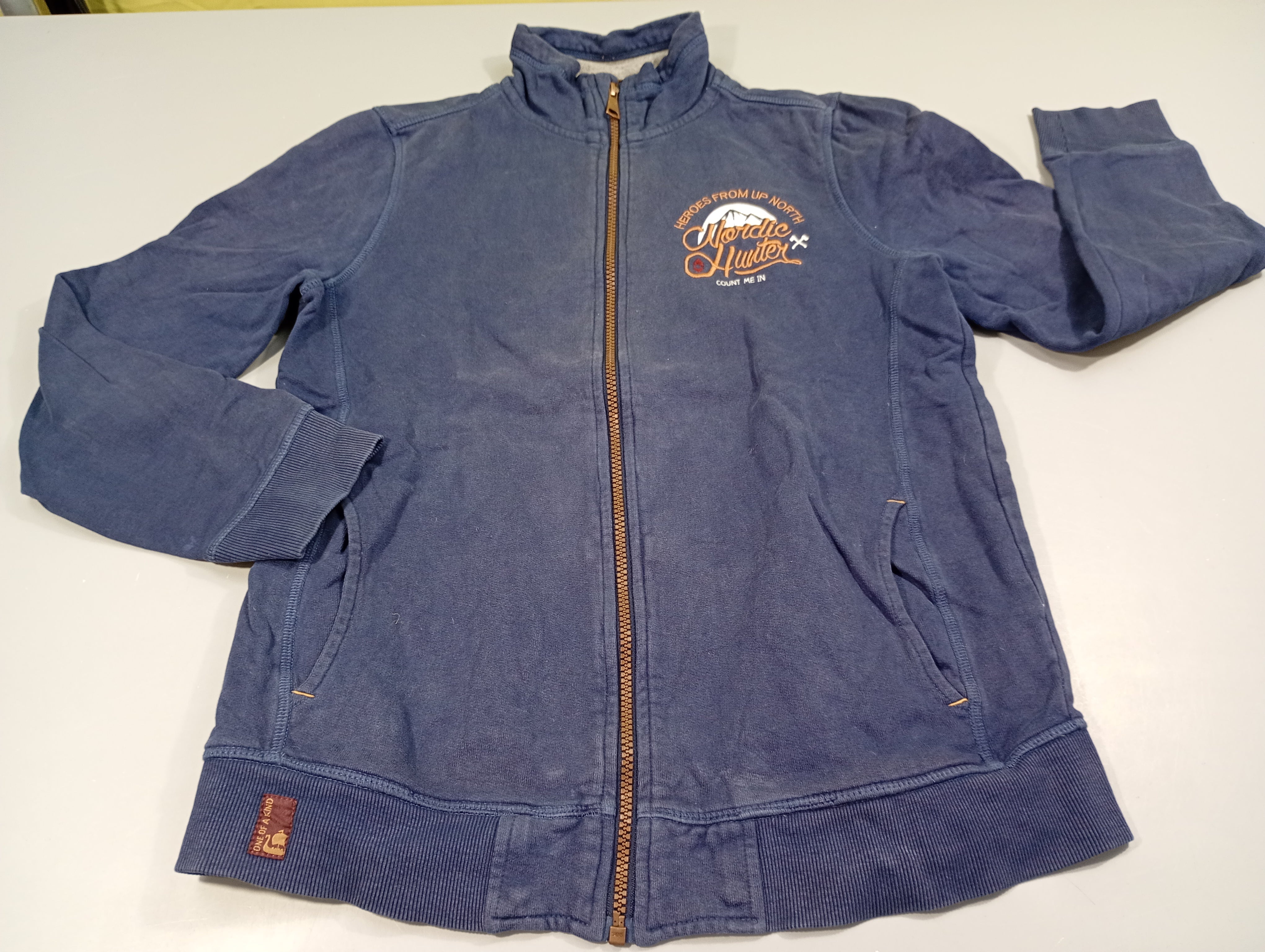 Sweat zippé bleu marine  