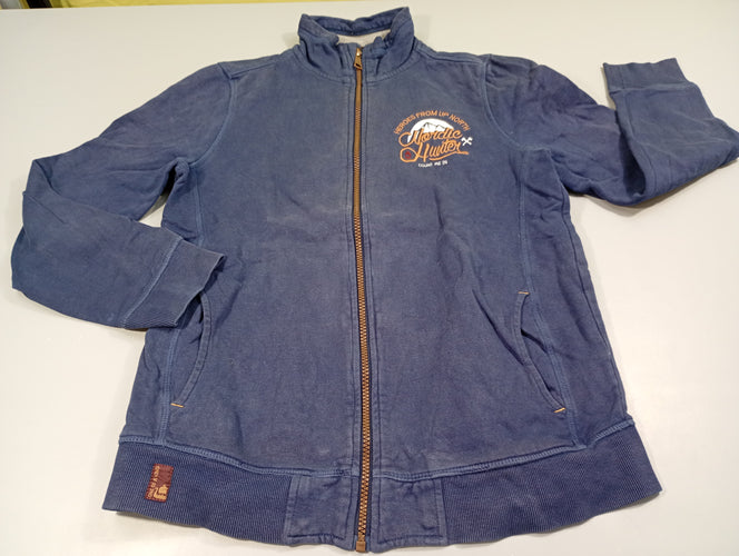 Sweat zippé bleu marine  "Nordie Hunter", moins cher chez Petit Kiwi