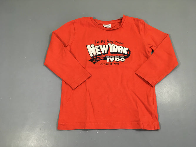 T-shirt m.l orange New York, moins cher chez Petit Kiwi