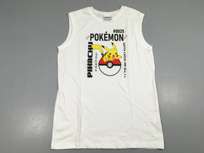 Débardeur blanc Pokémon pikachu, moins cher chez Petit Kiwi