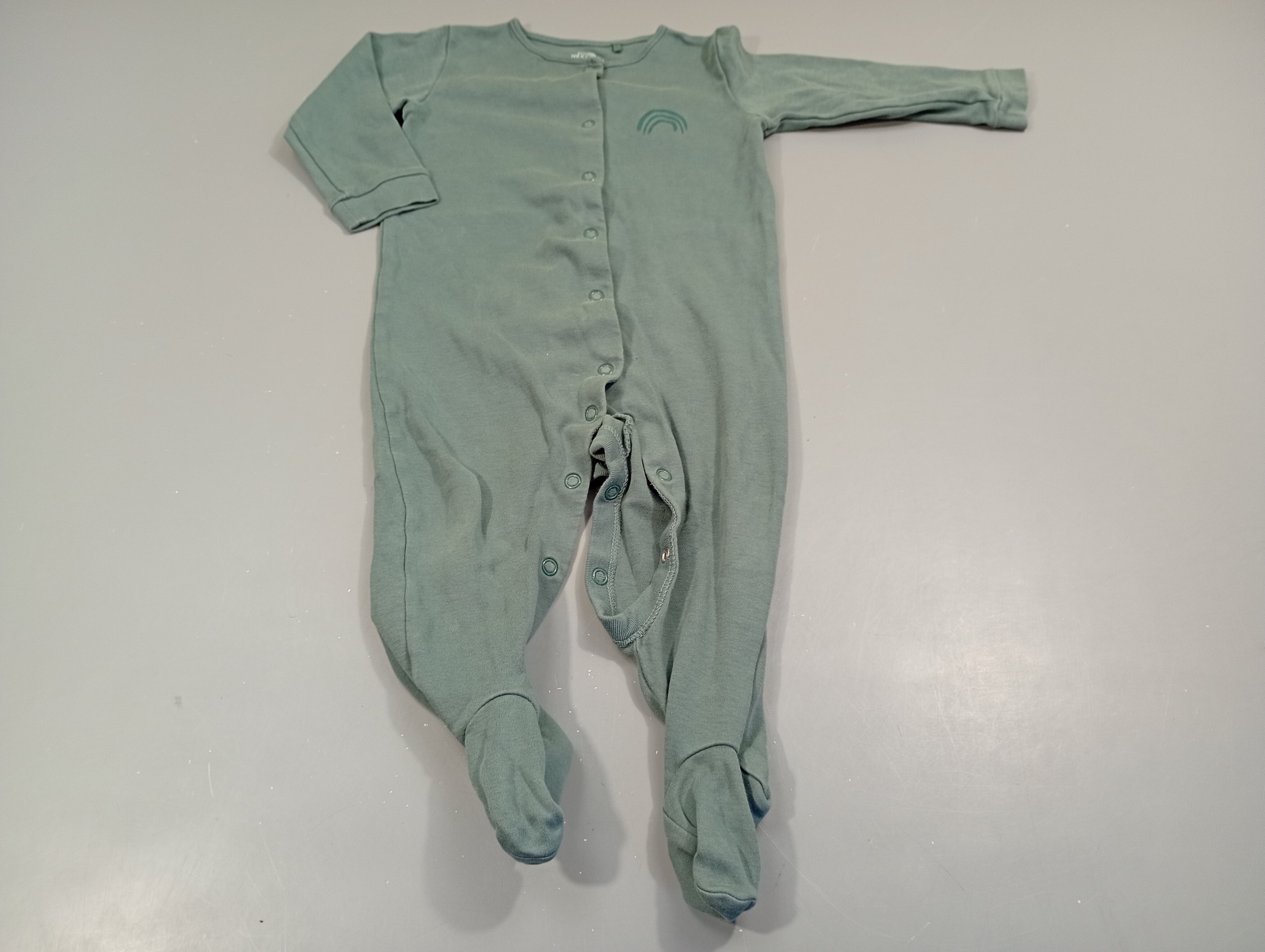 Pyjama jersey  bleu. Arc-en-ciel