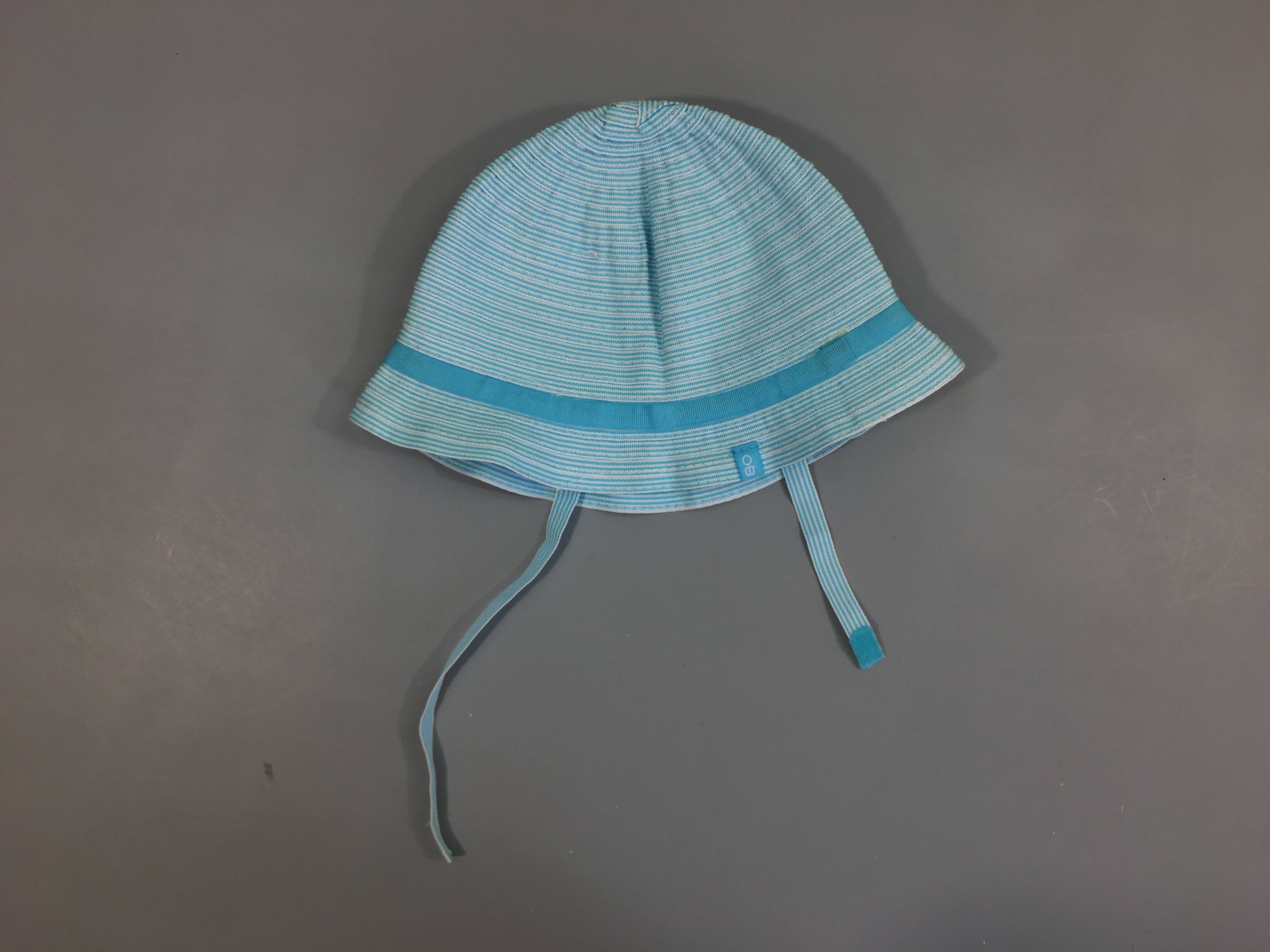 Chapeau rayé bleu/blanc, 43cm