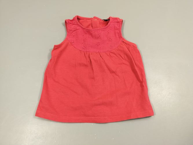 Débardeur rose fuchsia  100% coton, moins cher chez Petit Kiwi