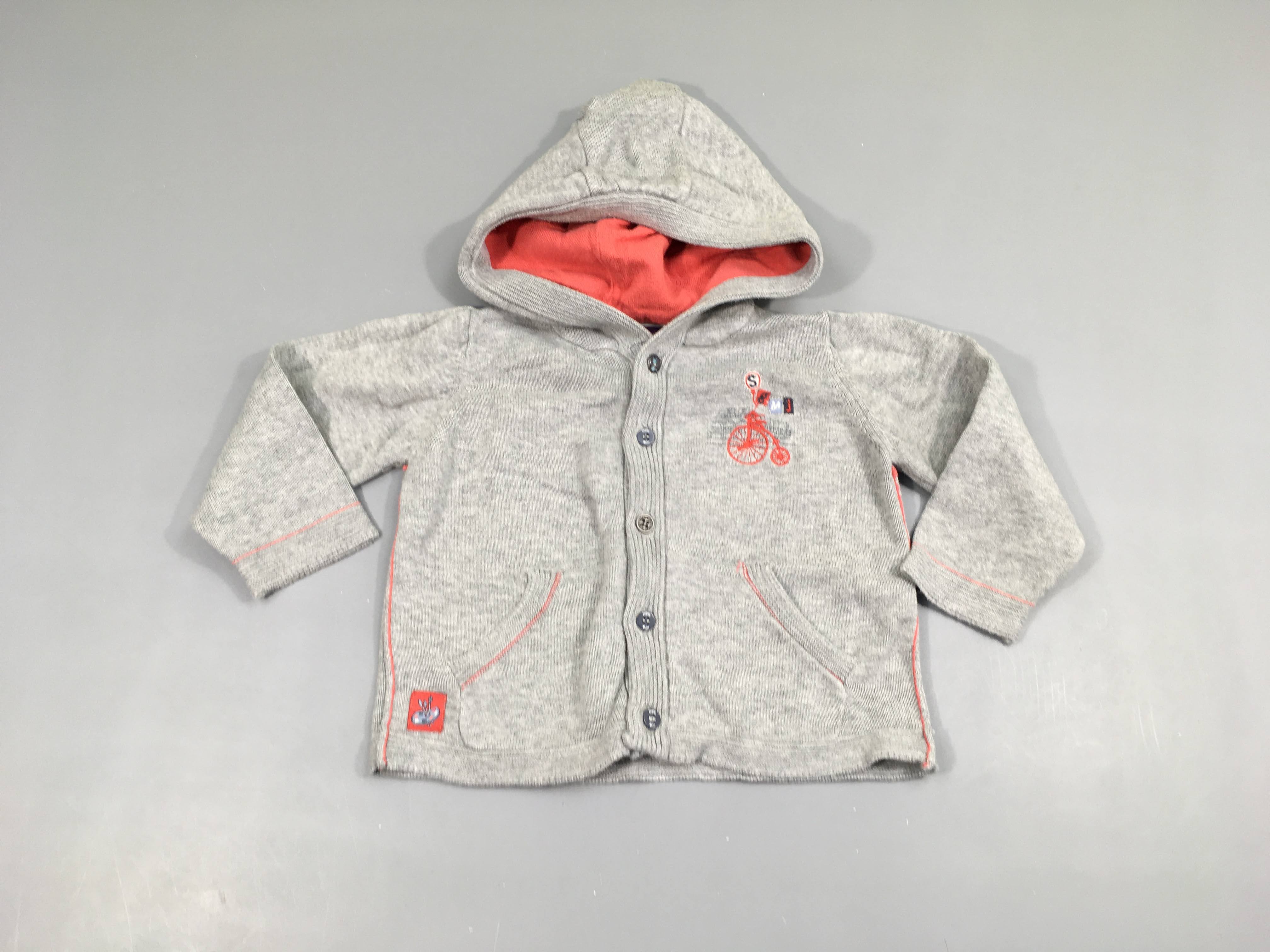 Gilet à capuche gris Vélo