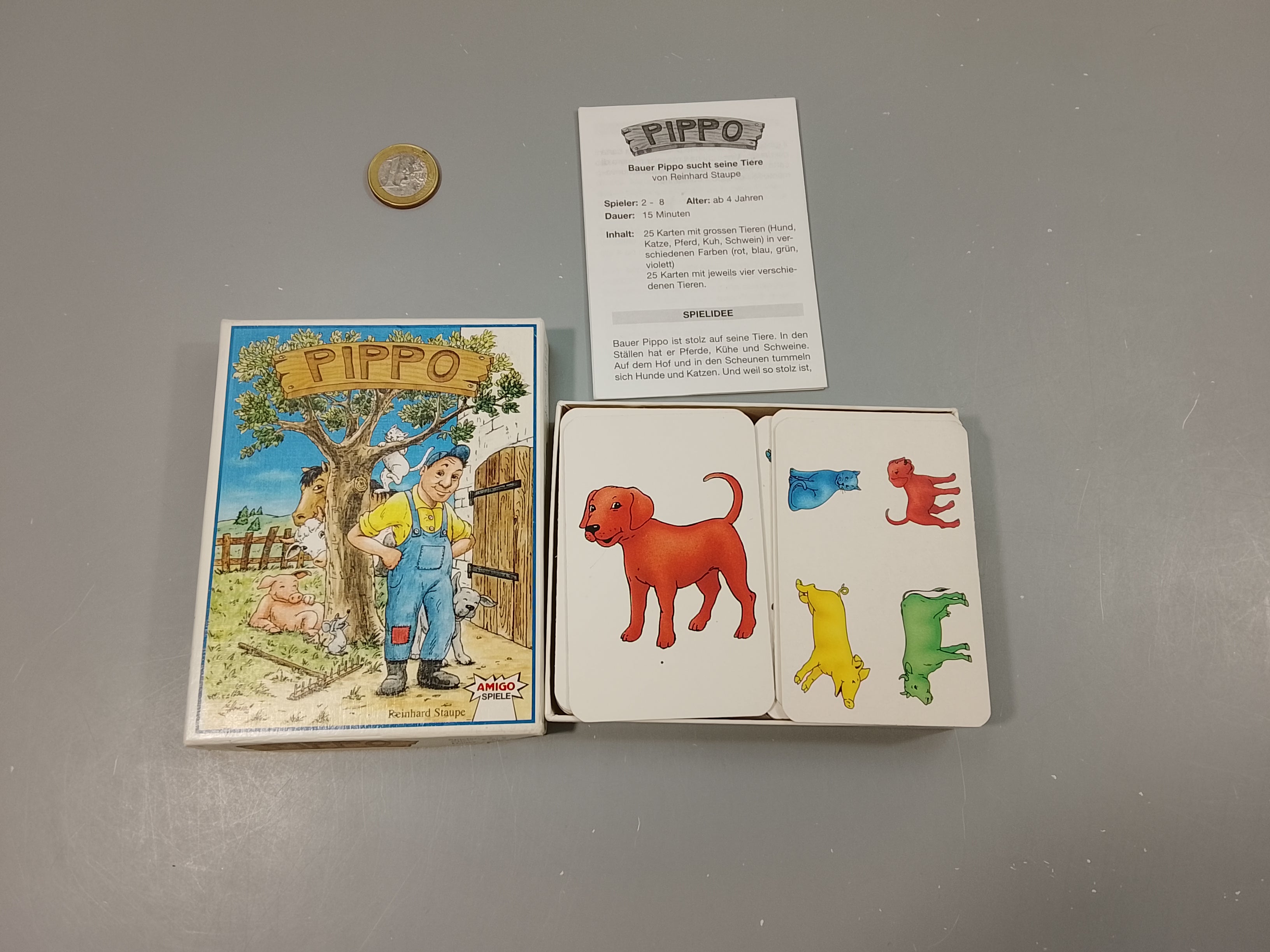 Complet.Pippo.  Jeu de cartes d'observation. + 4a