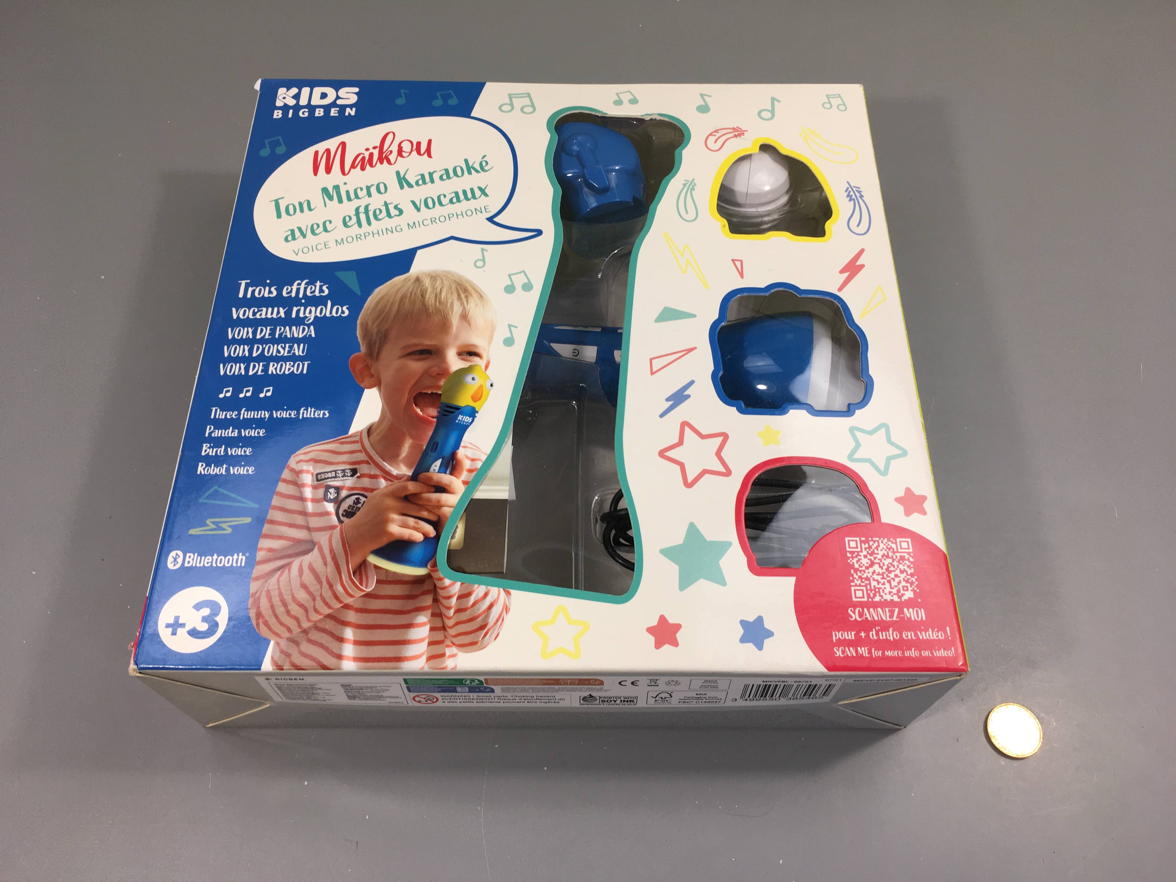Maïkou ton micro karakoé avec effets vocaux, 3+  fonctionne