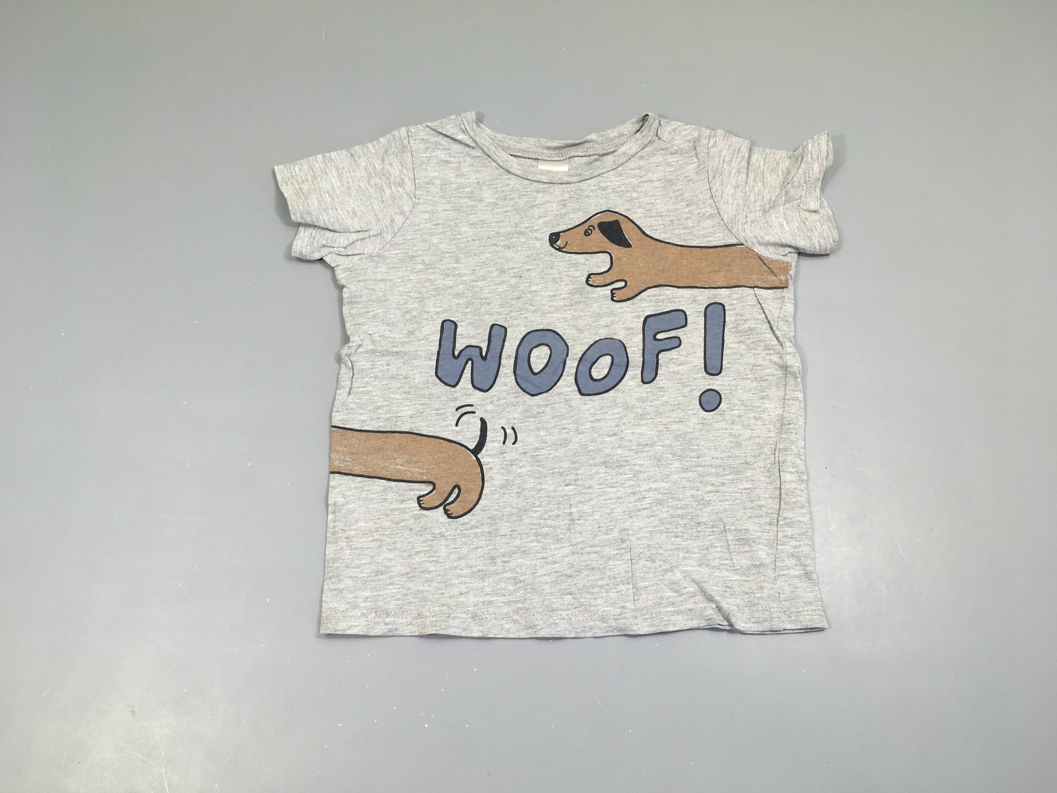 T-shirt m.c gris chiné chiné woof