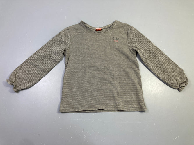 T-shirt m.l gris rayé pailleté, moins cher chez Petit Kiwi