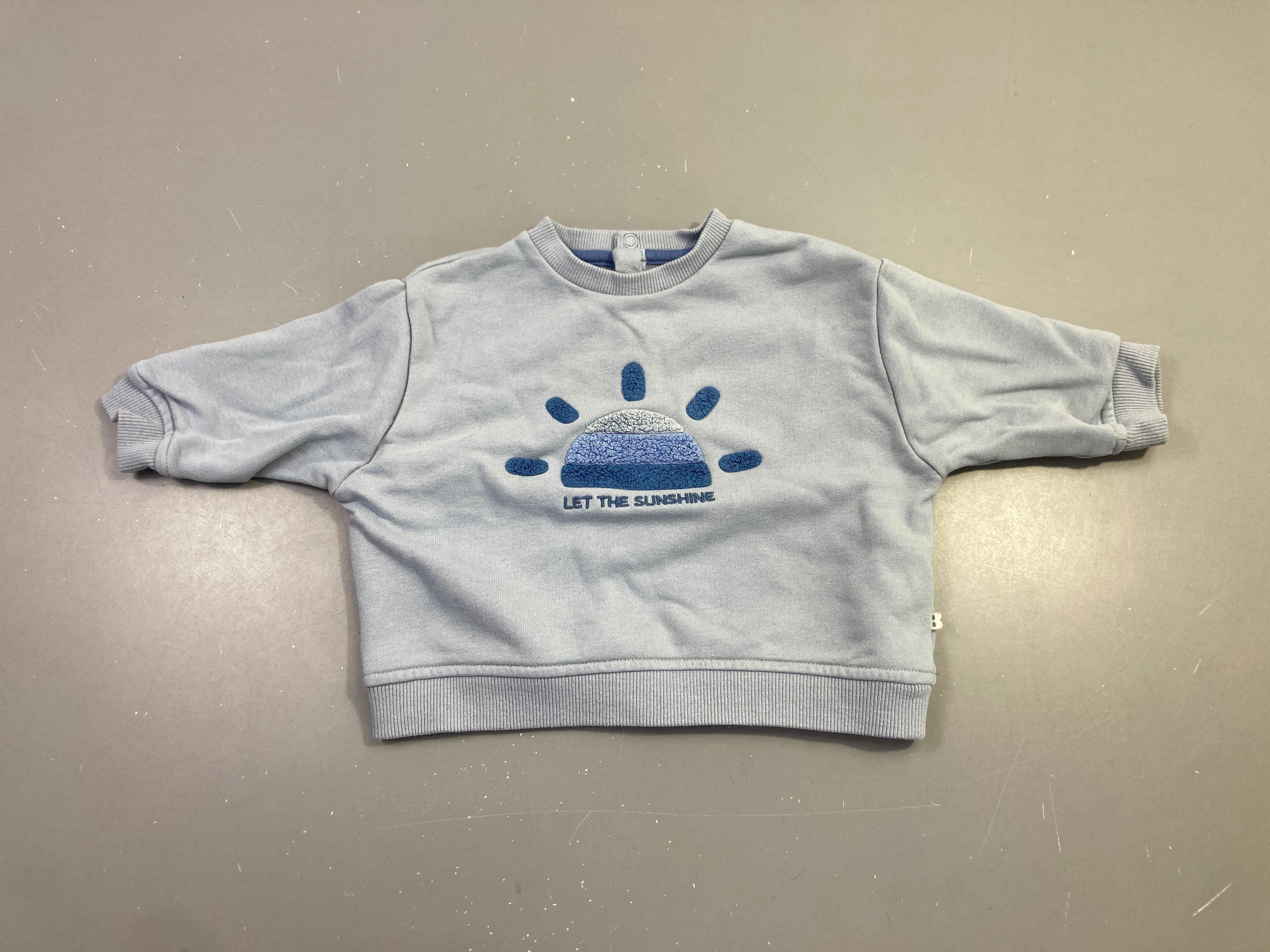 Sweat bleu ciel imprimé Let the Sunshine