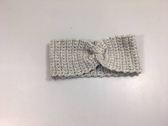 Bandeau mailles gris noué, moins cher chez Petit Kiwi