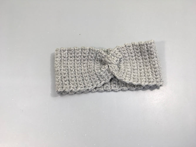 Bandeau mailles gris noué, moins cher chez Petit Kiwi