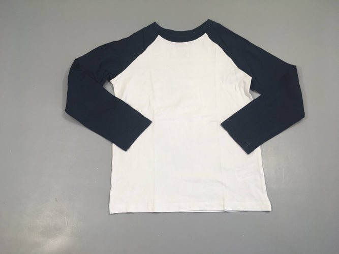 T-shirt m.l blanc/bleu foncé, moins cher chez Petit Kiwi