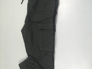 Pantalon cargo noir taille et chevilles élastiques