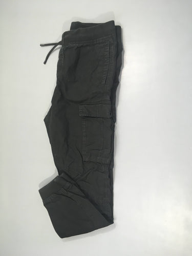 Pantalon cargo noir taille et chevilles élastiques, moins cher chez Petit Kiwi